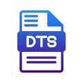 Dts colorful and sleek audio file icon with gradient tones Royalty Free Stock Photo