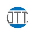 DTT letter logo design on white background. DTT creative initials circle logo concept Royalty Free Stock Photo