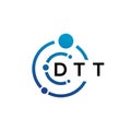 DTT letter logo design on white background. DTT creative initials letter logo concept. DTT letter design Royalty Free Stock Photo
