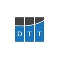 DTT letter logo design on WHITE background. DTT creative initials letter logo concept. DTT letter design Royalty Free Stock Photo
