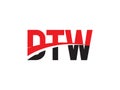 DTW Letter Initial Logo Design Vector Illustration Royalty Free Stock Photo