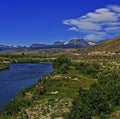 Du Noir Creek under lenticular clouds outside of Dubois Wyoming Royalty Free Stock Photo