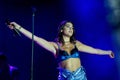 Dua Lipa pop music band perform in concert at FIB Festival