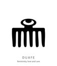 Duafe african adinkra symbol