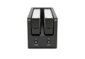 Dual bay hard drive docking station with two drives inserted Royalty Free Stock Photo