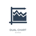 dual chart icon in trendy design style. dual chart icon isolated on white background. dual chart vector icon simple and modern