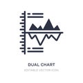 dual chart icon on white background. Simple element illustration from Business concept