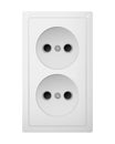 Dual electrical socket Type C. Receptacle from South America. Royalty Free Stock Photo