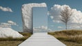 Dual existence: An artistic depiction of a parallel universe, blending abstract elements and surreal visuals