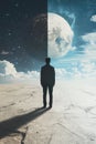 Dual existence: An artistic depiction of a parallel universe, blending abstract elements and surreal visuals