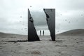 Dual existence: An artistic depiction of a parallel universe, blending abstract elements and surreal visuals
