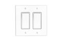 Dual light switch on white