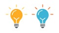 Dual Lightbulbs Icon for Comparison & Choice, vector design Generative AI Royalty Free Stock Photo