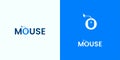 Minimalist mouse logo design technology Royalty Free Stock Photo