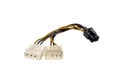 Dual Molex to 6 pin PCIE adapter Royalty Free Stock Photo