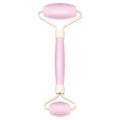 Dual object rose quartz rollers, for easy massage