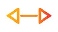 Dual Orange Horizontal Arrows, Exchange & Flow Icon, vector design Generative AI Royalty Free Stock Photo