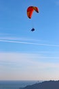 Tandem Paraglider above Start Bay Royalty Free Stock Photo