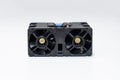 Dual rotor cooling fan for high performance computer on isolated background Royalty Free Stock Photo