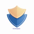 Dual Shield Security and Protection Icon Royalty Free Stock Photo