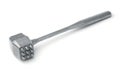 Dual sided metal meat mallet