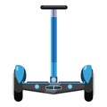 Dual wheel electric hoverboard icon, cartoon style