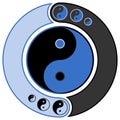 Duality symbol with Yin yang