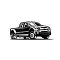 Dually truck diesel side view vector isolated