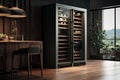 Dualzone wine refrigerators for proper wine storag Royalty Free Stock Photo