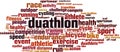 Duathlon word cloud Royalty Free Stock Photo