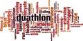 Duathlon word cloud Royalty Free Stock Photo