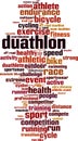Duathlon word cloud Royalty Free Stock Photo