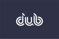 DUB Creative Unique Modern Letter Logo Design. Elegant Monogram Logo Design with Decorative Elements and Typography Royalty Free Stock Photo