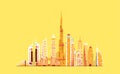 Dubai abstract skyline Royalty Free Stock Photo