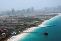 Dubai Beach Aerial View Royalty Free Stock Photo