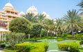 Dubai, Beautiful park at Palm Jumeirah at sunny day