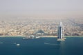 Dubai Burj Al Arab Hotel aerial view photography Royalty Free Stock Photo