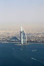 Dubai Burj Al Arab Hotel aerial view photography Royalty Free Stock Photo