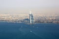 Dubai Burj Al Arab Hotel sea aerial view photography Royalty Free Stock Photo