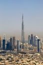 Dubai Burj Khalifa building Downtown aerial view photography Royalty Free Stock Photo