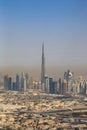 Dubai Burj Khalifa building Downtown copyspace vertical portrait Royalty Free Stock Photo