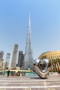 Dubai Burj Khalifa Kalifa skyscraper building skyline architecture portrait format in United Arab Emirates