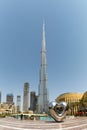 Dubai Burj Khalifa Kalifa skyscraper building skyline architecture portrait format in United Arab Emirates