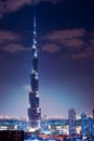 Dubai. Burj Khalifa. Night view Royalty Free Stock Photo