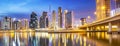 Dubai business center skyline, UAE Royalty Free Stock Photo