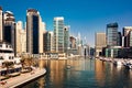 Dubai city downtown, modern architecture with skyscrapers Royalty Free Stock Photo