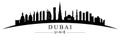 Dubai city silhouette, Dubai skyline United Arab Emirates UAE - vector Royalty Free Stock Photo