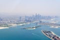 Dubai city view from heli Royalty Free Stock Photo