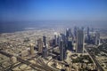 Dubai city a view from observation deck of Burj Khalifa. Dubai Royalty Free Stock Photo
