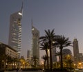 Dubai cityscape at dusk Royalty Free Stock Photo